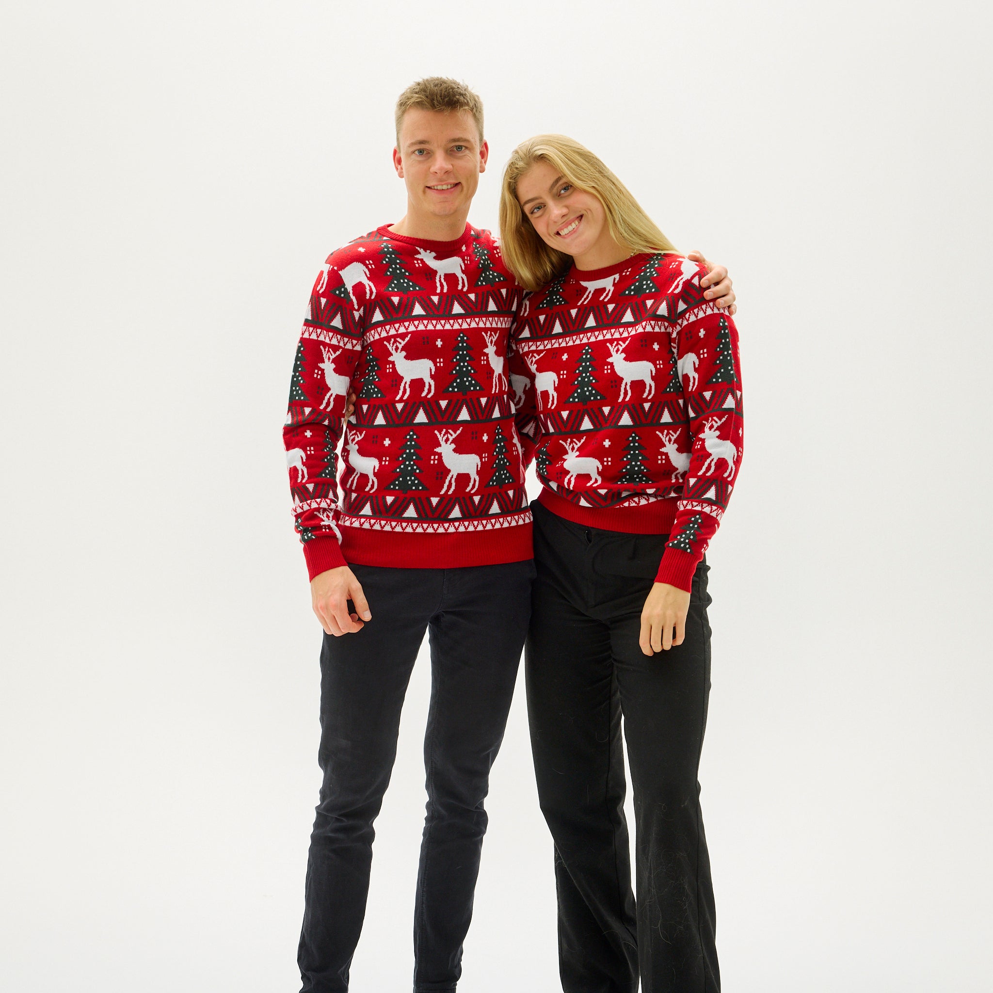 Pull De Noël Pour Femme - Long, Confortable, Motifs Festifs (rennes, Sapins) - Taille Oversize, Idéal Pour Les Fêtes En Famille